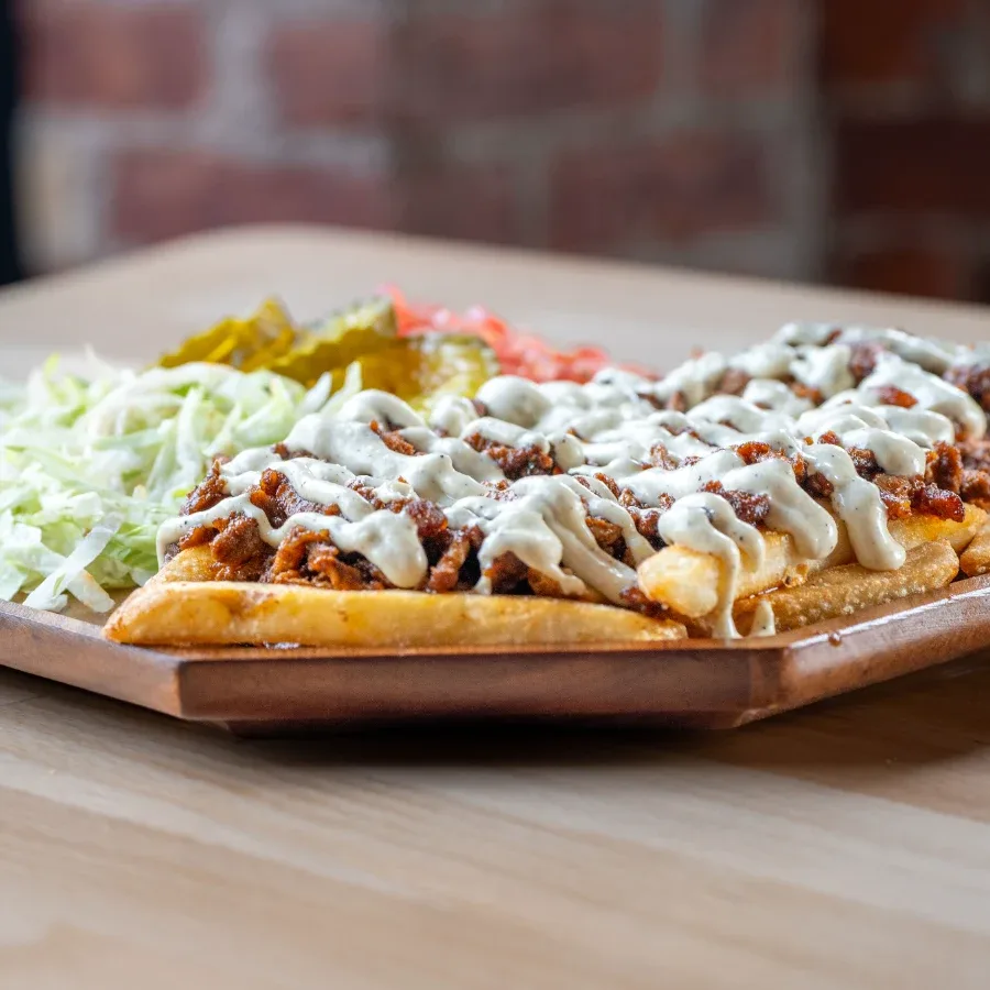 Beef over fries