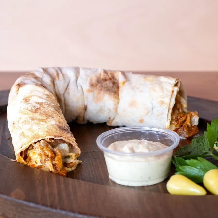 Chicken wrap w/ garlic sauce